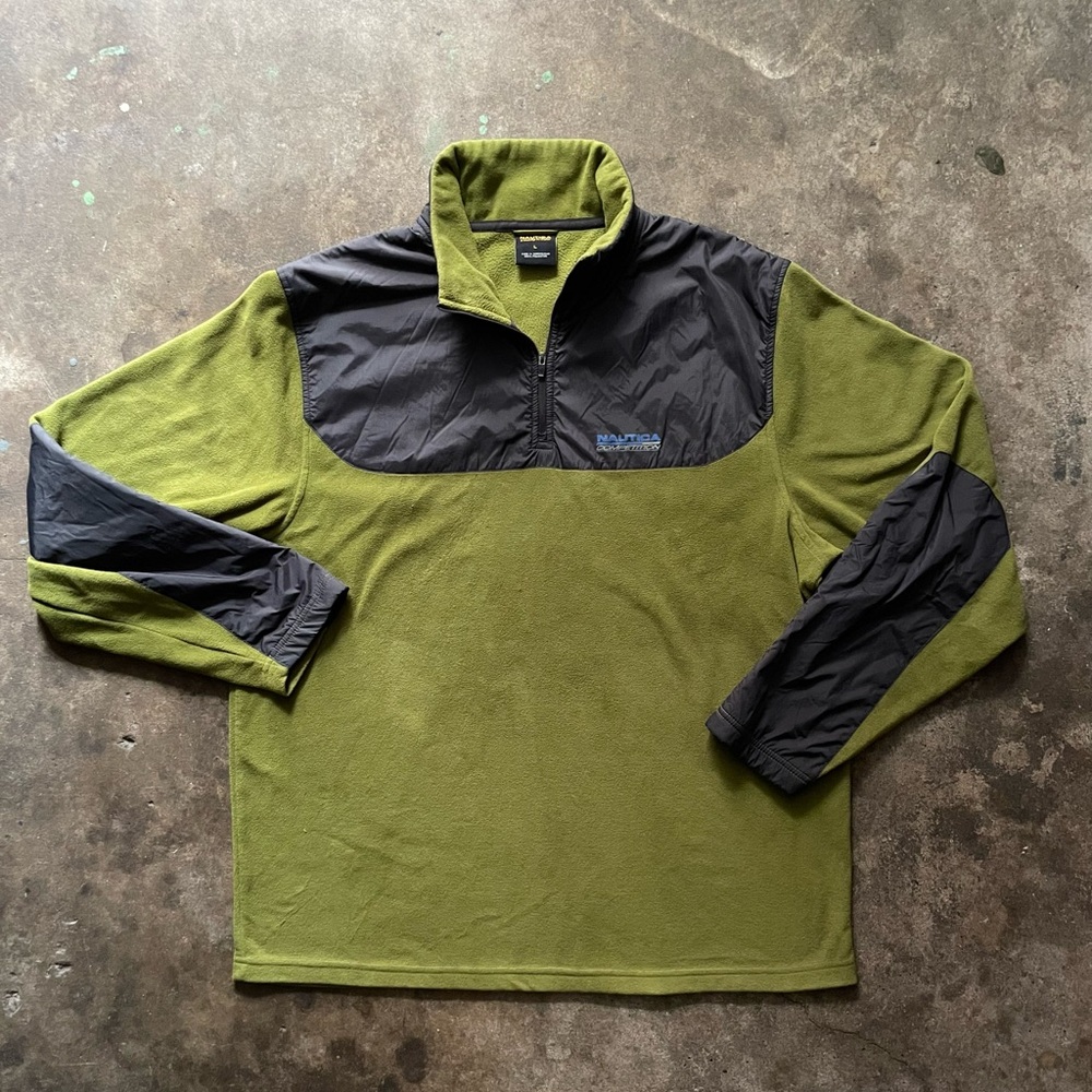 Green Nautica Fleece Quarterzip